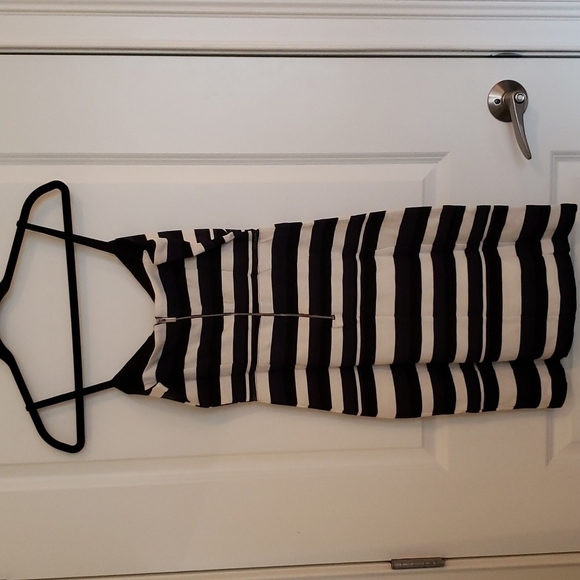 French Connection Women's Striped Bandage Dress - Size 6 - Picture 3 of 9